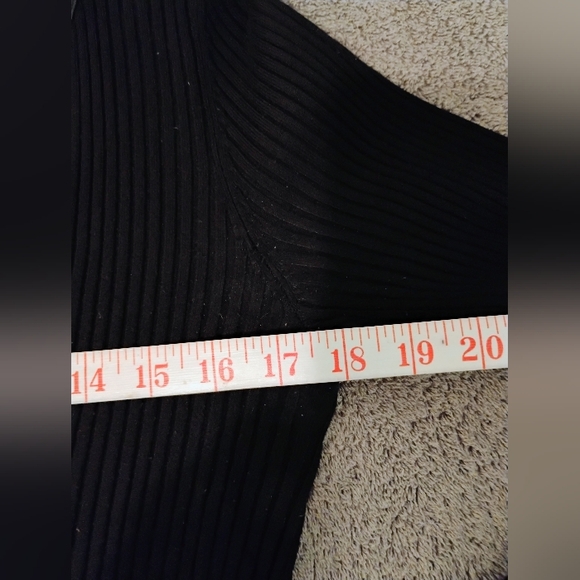 Cache Ribbed Lace Up Sweater Sz M - Picture 7 of 9